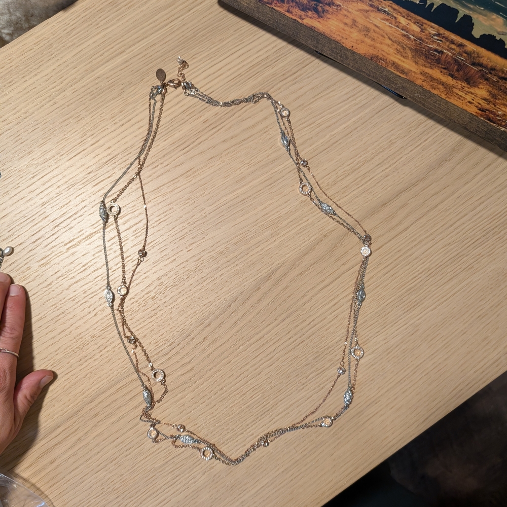 Macy's Gold and Silver Dainty Necklace